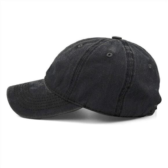 Unisex Denim Baseball Cap Adjustable Dad Hat Vintage Distressed Sun Protection - Picture 2 of 6